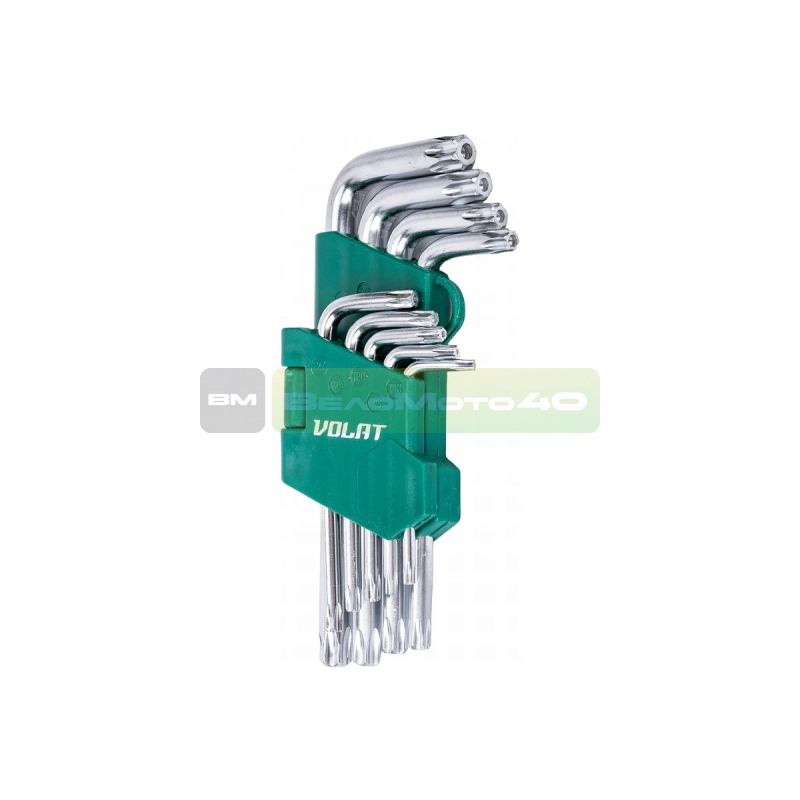 Набор ключей ВОЛАТ Torx T10-T50 9 предметов коротких 11025-09 ВелоМото40 Калуга