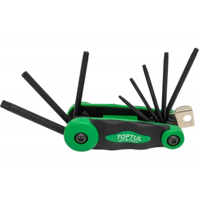 Набор Г-образных ключей TOPTUL TORX T9-T40 складные, 8 предметов AIFB0801 ВелоМото40 Калуга