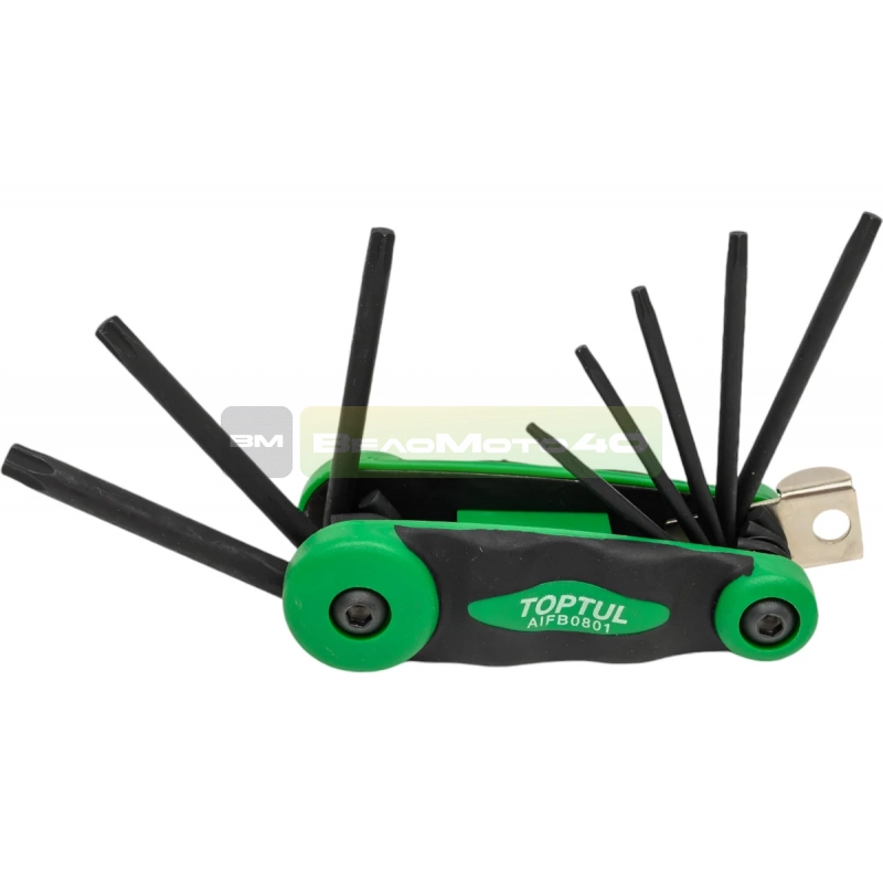 Набор Г-образных ключей TOPTUL TORX T9-T40 складные, 8 предметов AIFB0801 ВелоМото40 Калуга