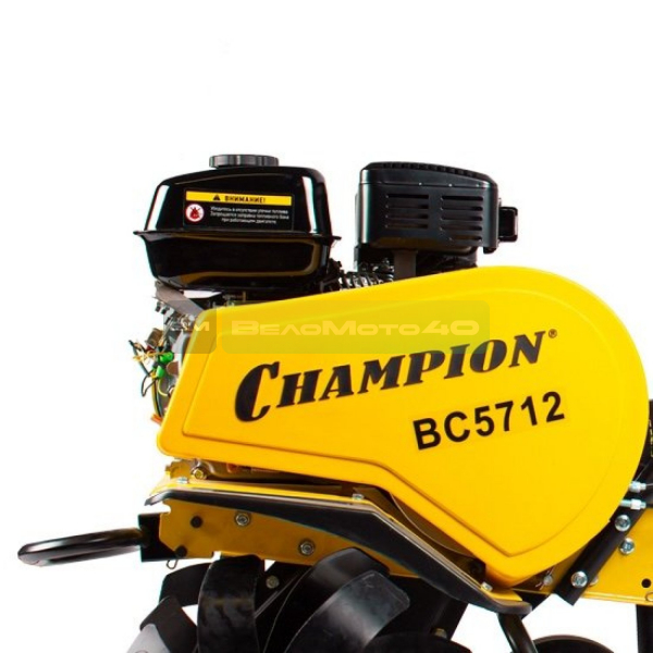 Мотокультиватор Champion ВC 5712 (6,5лс 1F/1R 30-55-85см 33см 3,6л 57кг)++ ВелоМото40 Калуга
