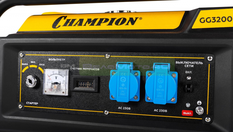 Генератор    CHAMPION  GG3200EW (3,2/3,5кВт  7.5лс 15л 48кг)GG3200EW ВелоМото40 Калуга