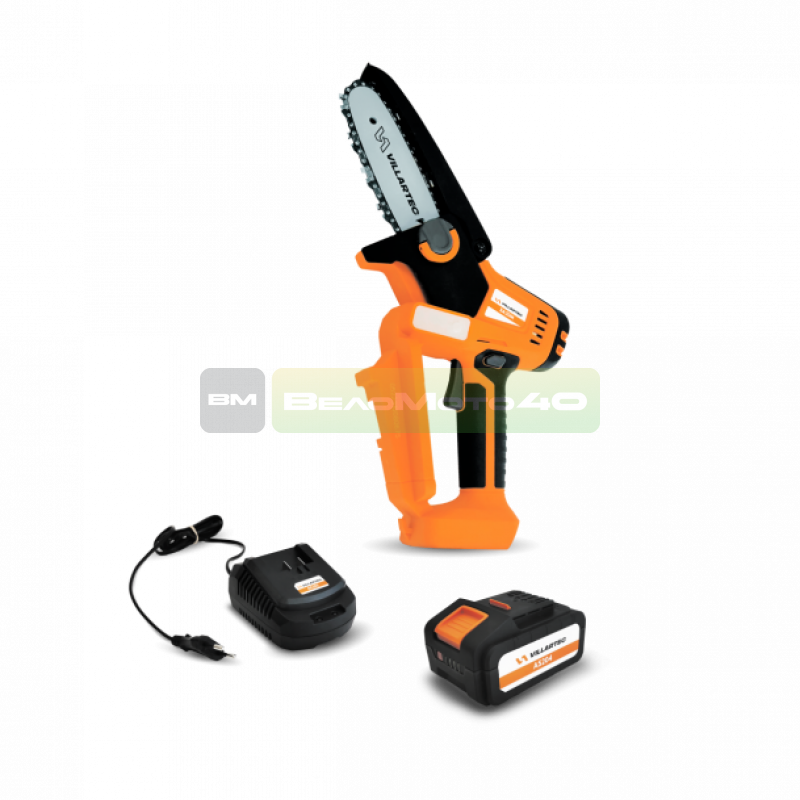 Аккумуляторная цепная MINI-мотопила VILLARTEC SA20M SET: AS204, AC202 ВелоМото40 Калуга