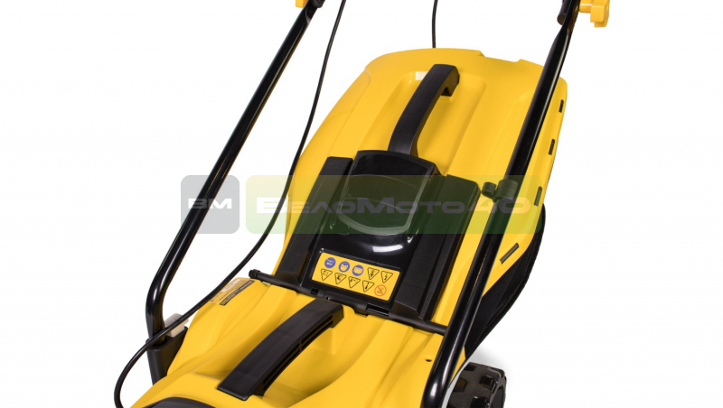 Газонокосилка эл. CHAMPION EM3313 (1,3 кВт пласт.+ткань травосб. 35л ширина 330мм 25-75мм, 8.8кг), CHAMPION, EM3313+ ВелоМото40 Калуга