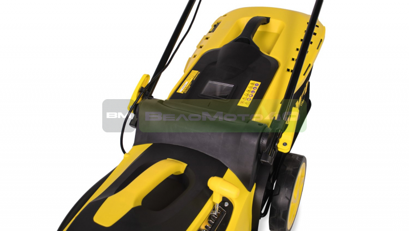Газонокосилка эл. CHAMPION EM4217 (1,8 кВт пласт.+ткань травосб. 50л ширина 420мм 20-70мм, 12,5кг), CHAMPION, EM4217+ ВелоМото40 Калуга