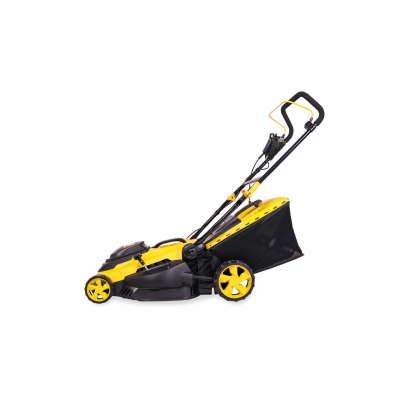 Газонокосилка эл. CHAMPION EM4118 (1,8 кВт пласт.+ткань травосб. 50л ширина 420мм 25-75мм, 13кг), CHAMPION, EM4118+ ВелоМото40 Калуга