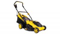 Газонокосилка эл. CHAMPION EM4118 (1,8 кВт пласт.+ткань травосб. 50л ширина 420мм 25-75мм, 13кг), CHAMPION, EM4118+ ВелоМото40 Калуга