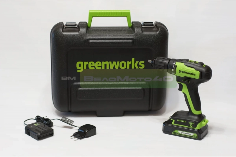 Аккумуляторная дрель-шуруповерт GreenWorks GD24DD35K2 ВелоМото40 Калуга