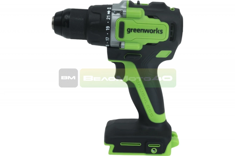 Аккумуляторная дрель-шуруповерт Greenworks 24V, 90 Нм, бесщеточная, без АКБ и ЗУ ВелоМото40 Калуга